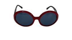 Chanel Gafas Sol, Redondas, Acetato. Rojo, 3,Case, 5120